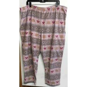 Ladies Plus Size 3X Secret Treasures Soft, Fuzzy Pajama Pants